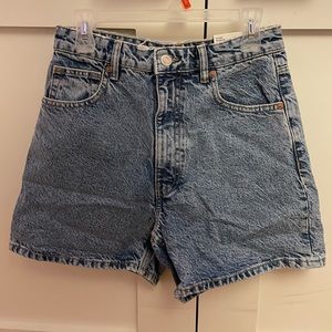 Zara High Rise Bermuda Mom Style Shorts